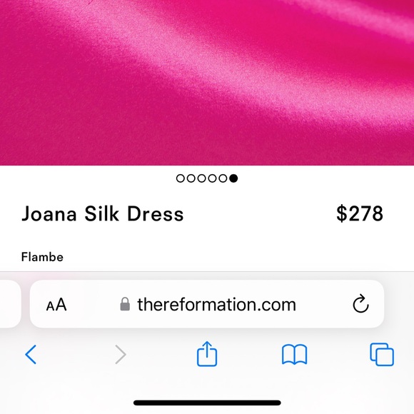NWT Reformation Joanna Silk Dress Fuchsia - NEVER WORN! - Picture 11 of 11